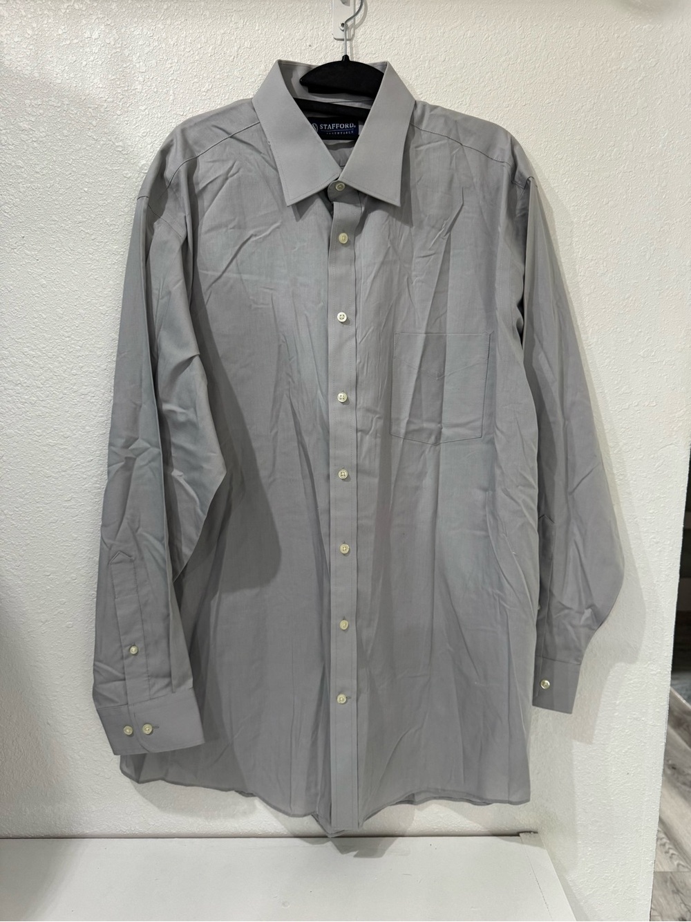Stafford Light Gray Men’s Dress Shirt